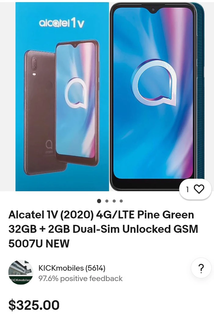 Alcatel 1V (2020) Pine Green 32GB