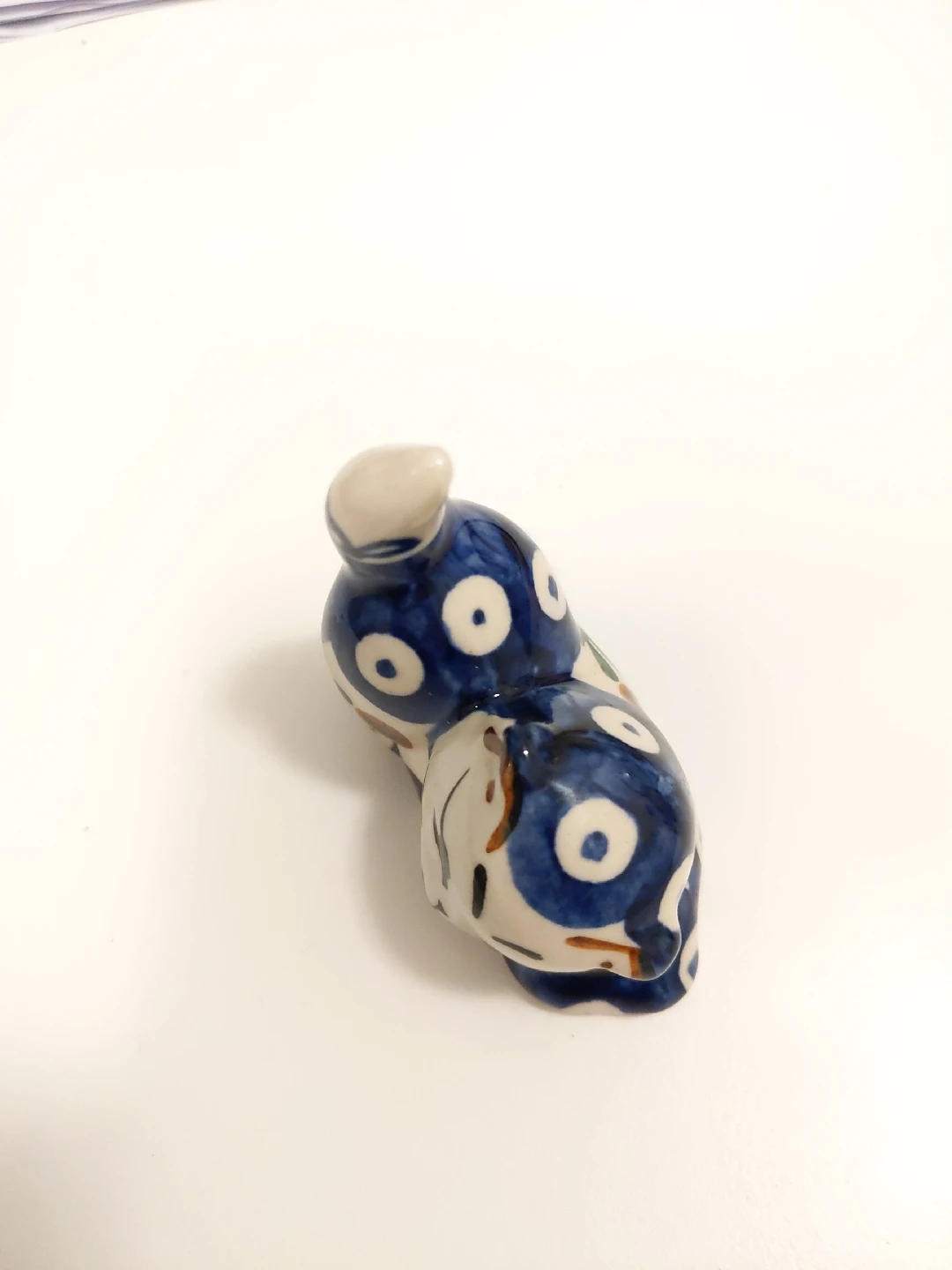 Polish Pottery 2" Cat Figurine - photo 3