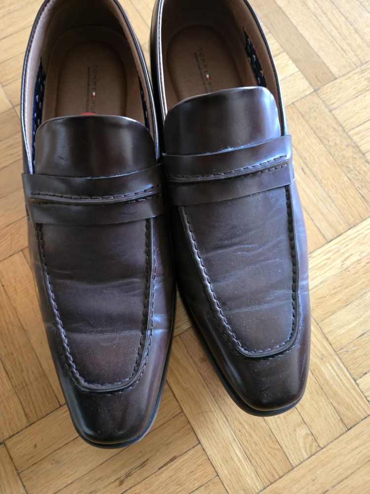 Tommy Hilfiger Brown Leather Loafers - Size 10