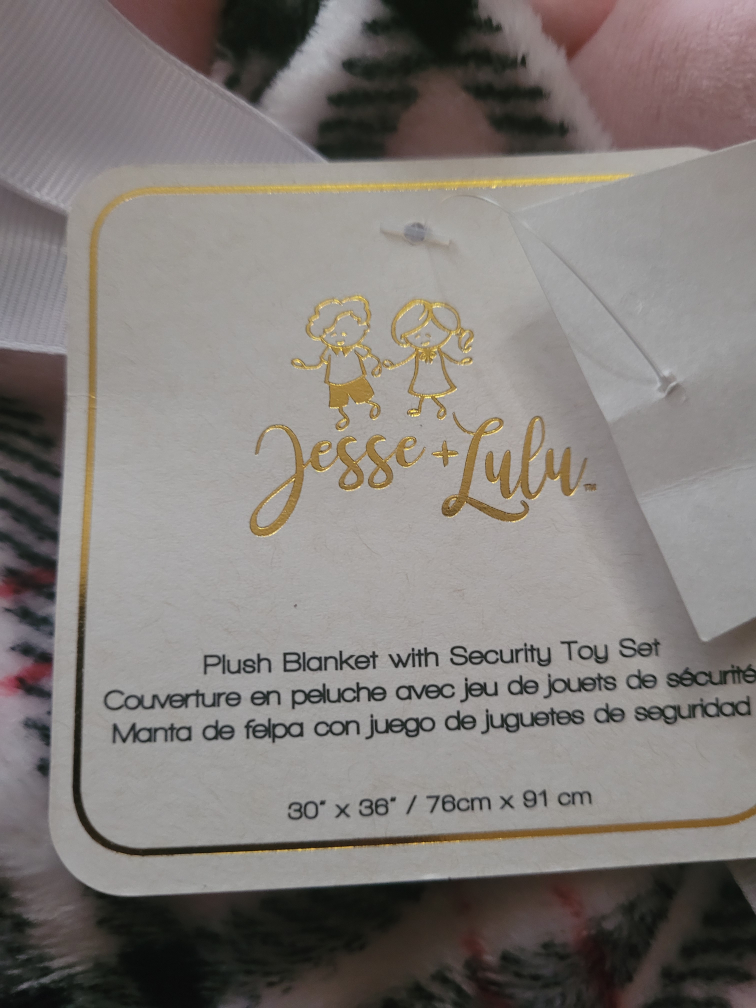 Jesse + Lulu Plush Blanket with Security Toy Set - NEW - photo 3