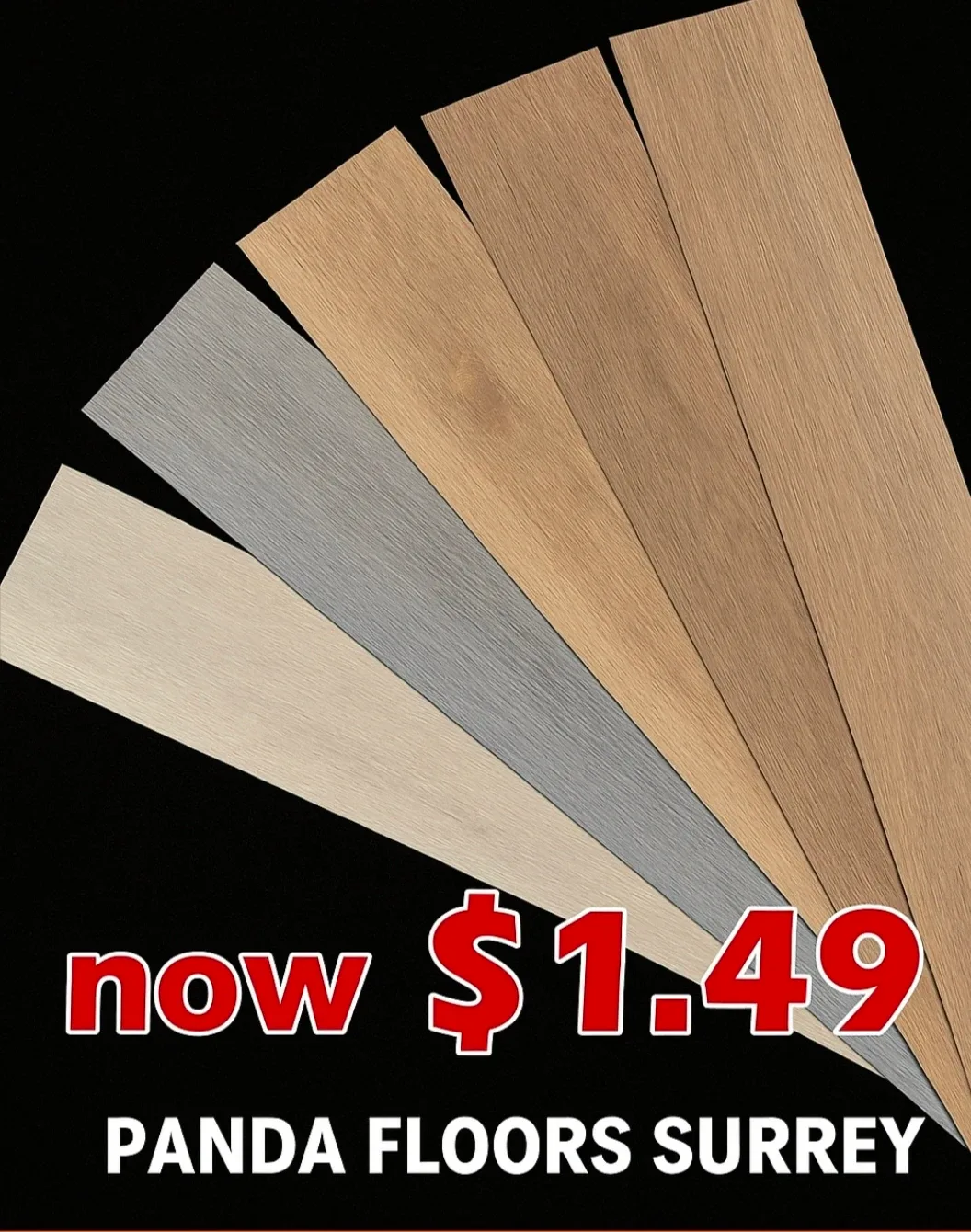 Glue down vinyl plank flooring / loose lay  3mm $1.49/sf