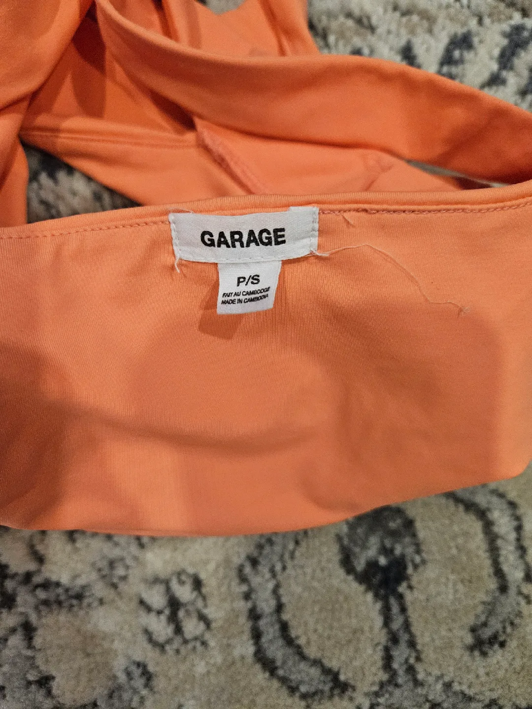 Garage Orange Bra Top - Size P/S thumbnail