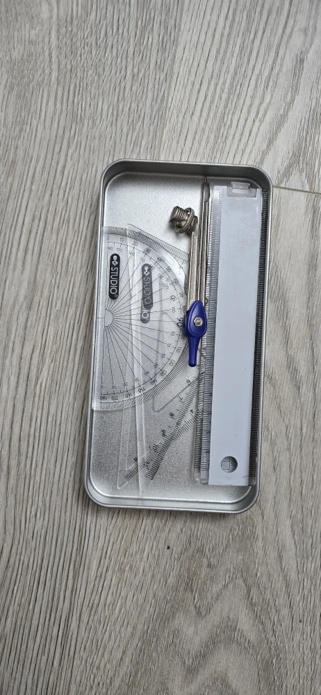 Studio Geometry Set - Compass, Ruler, Protractor