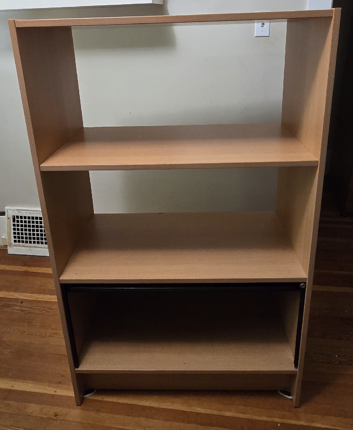 Wooden Bookcase with Sliding Door - photo 2