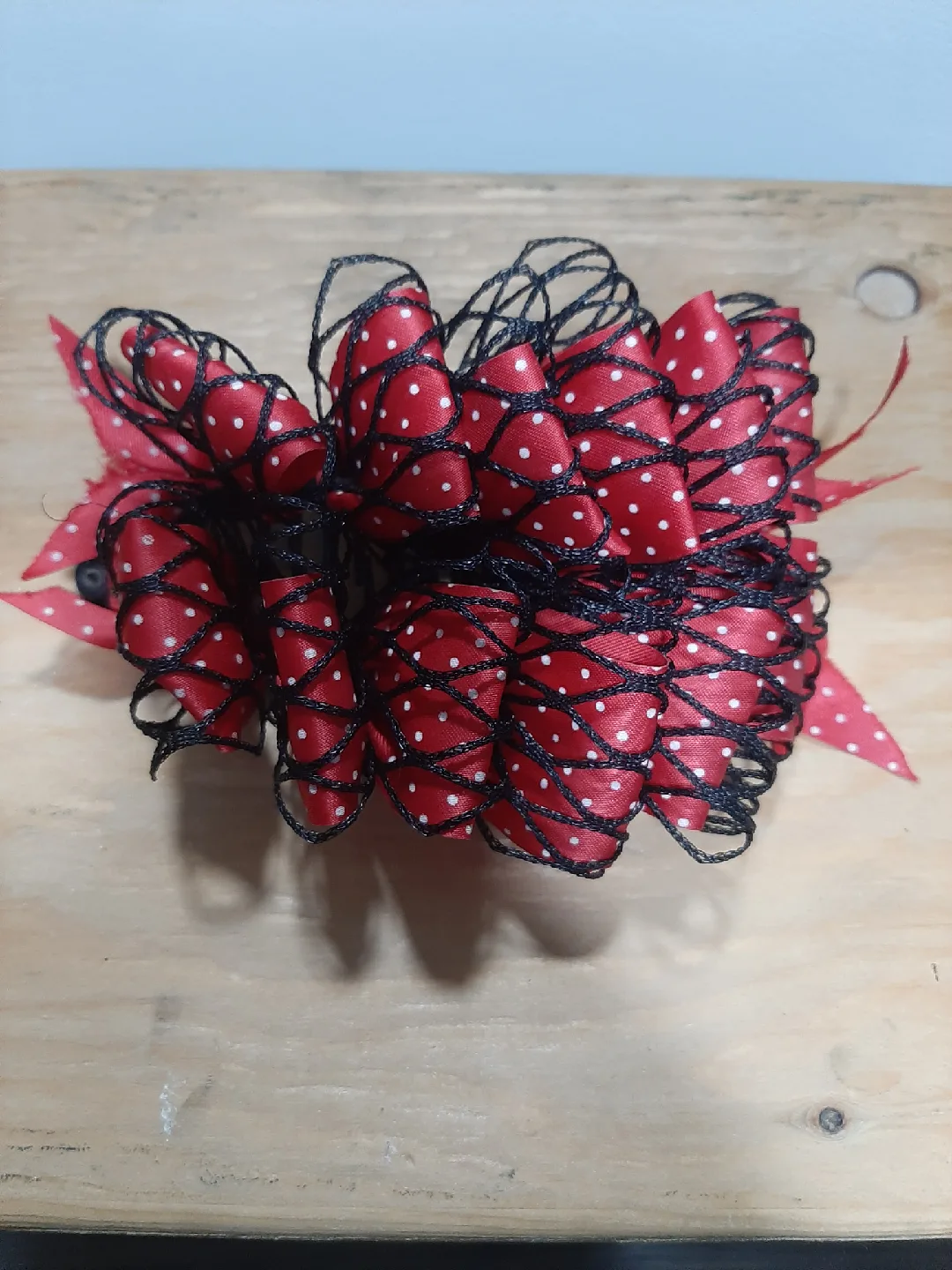 Red Polka Dot Hair Comb