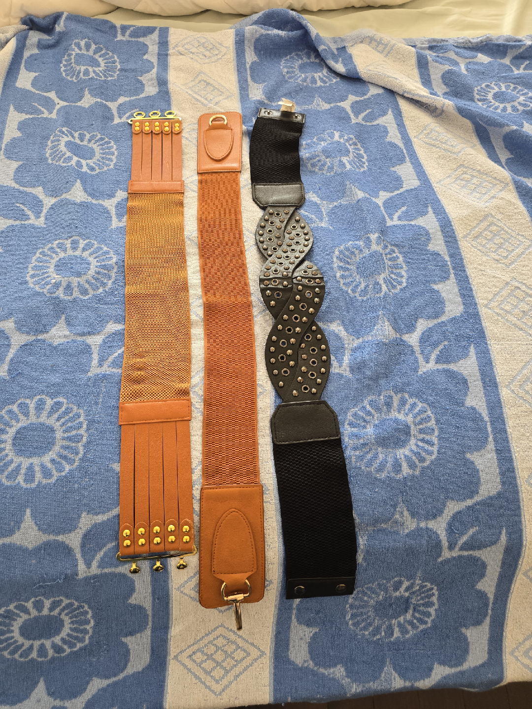 Elastic Belts - Brown & Black - Size M