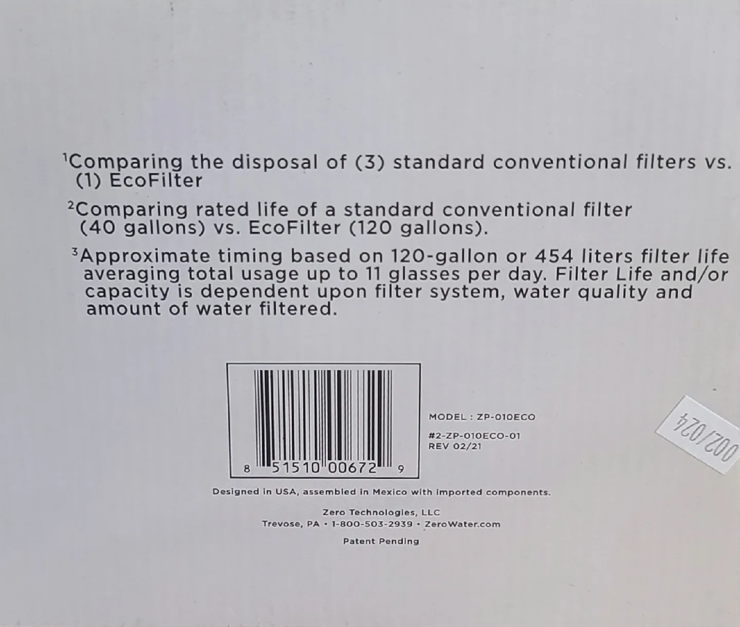 EcoFilter 10 Cup Pitcher image indicator(5)