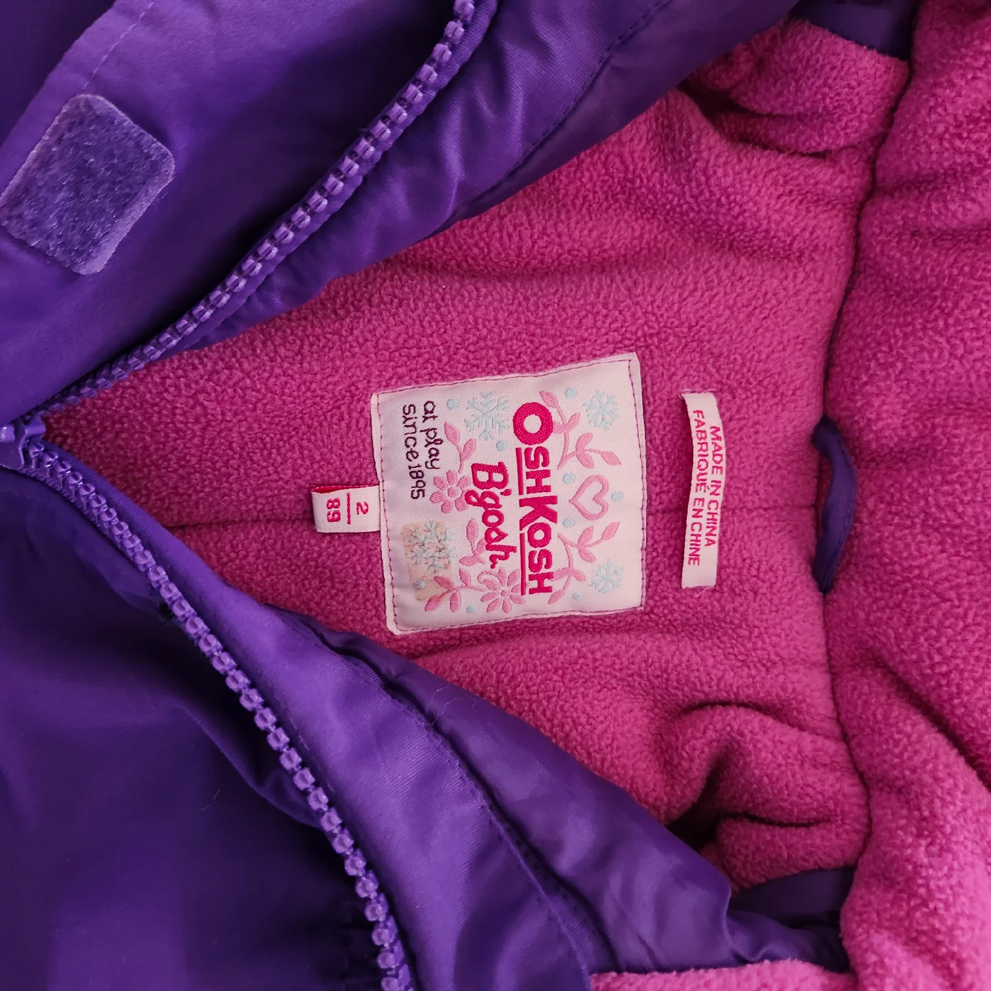 OshKosh B'gosh Purple Snowsuit - Size 2T image indicator(2)