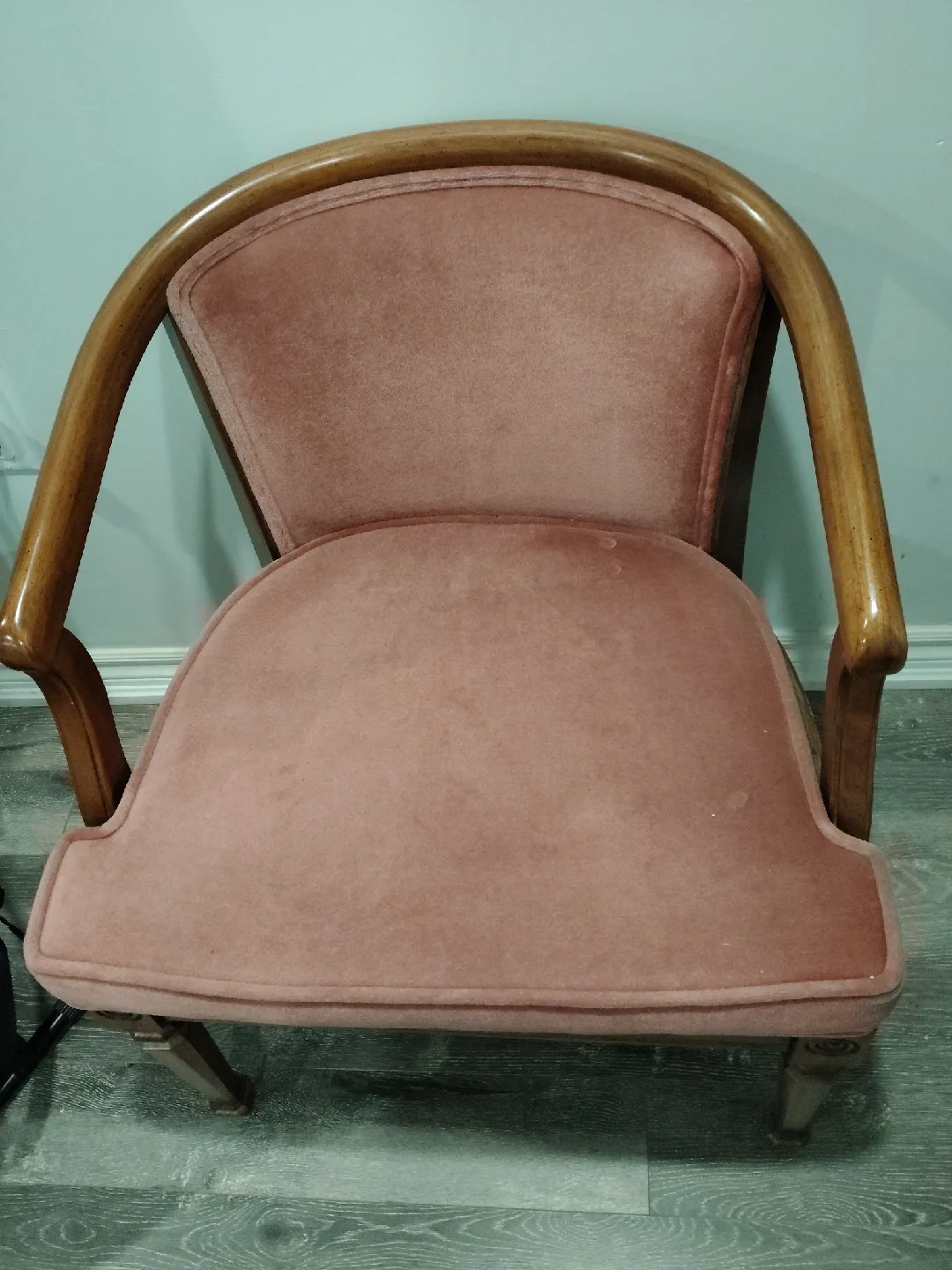 Vintage Pink Upholstered Armchair image indicator(2)