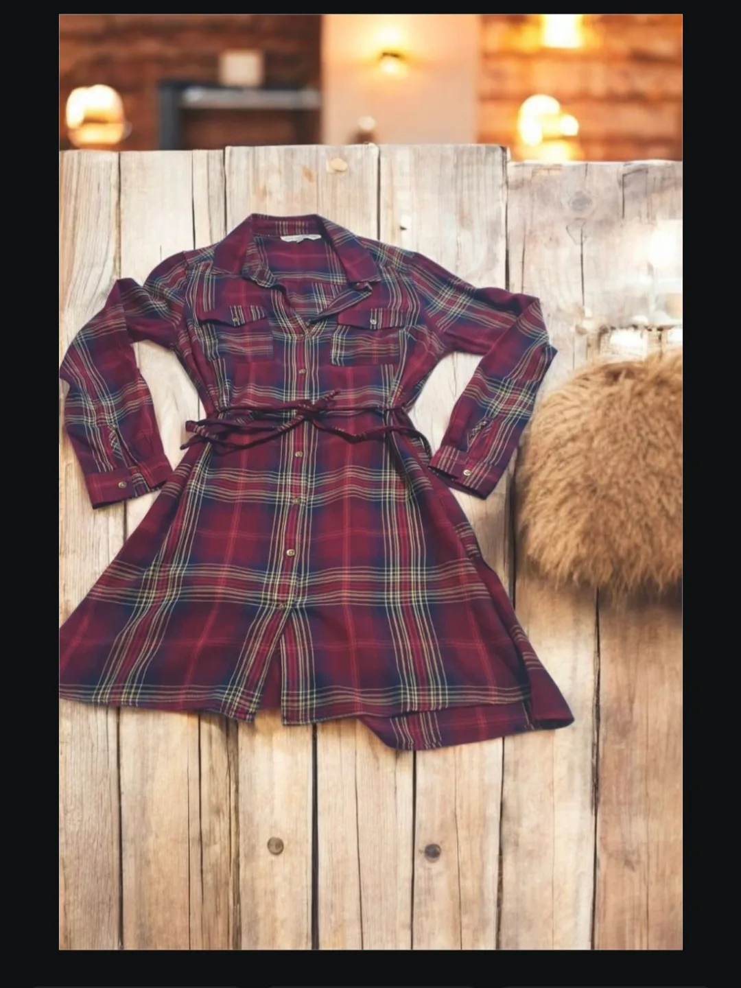 Assorted Dresses - Plaid, Green, Black/White image indicator(5)