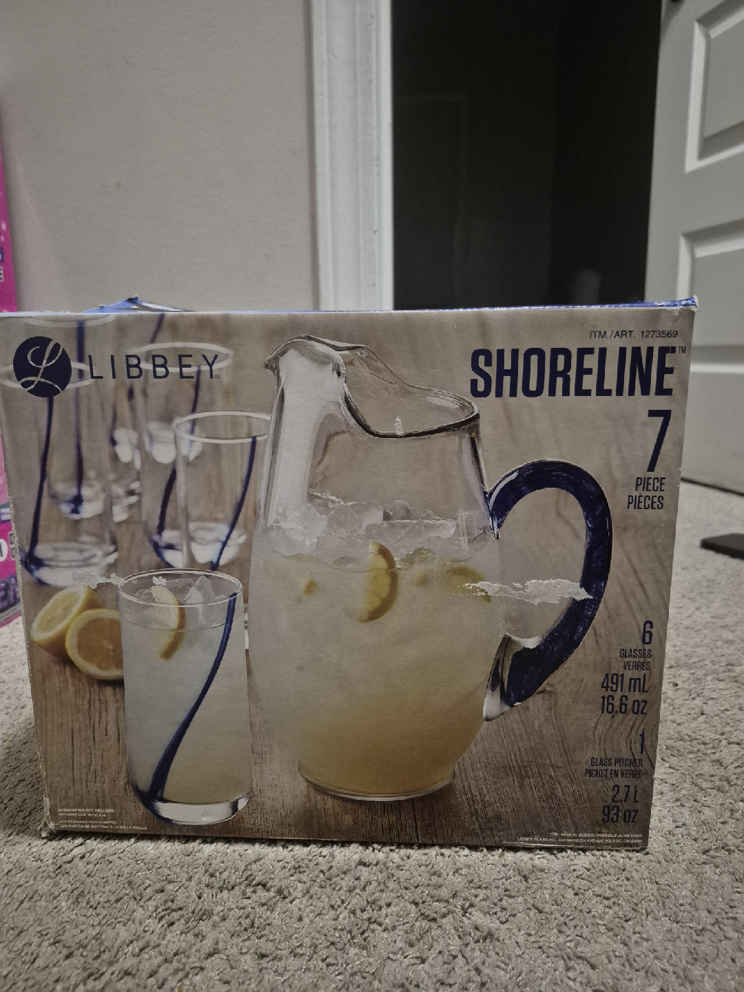 Libbey Shoreline 7-Piece Glass Pitcher & Glasses Set