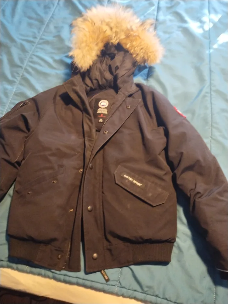 Canada Goose Down Bomber Jacket, Size L (14-16) image indicator(2)