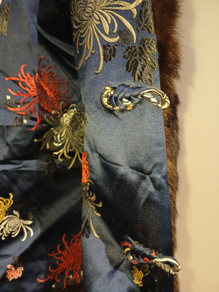Fur Vest with Floral Lining mink - photo 3
