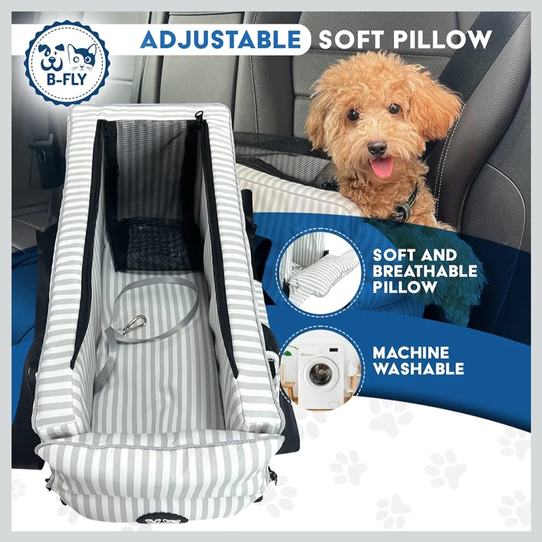 B-FLY Dog car Seats for Small Dogs - with Safety Straps is ... - photo 3