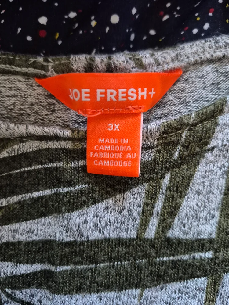 Joe Fresh 3X Tank Top/Dress - Leaf Pattern image indicator(2)
