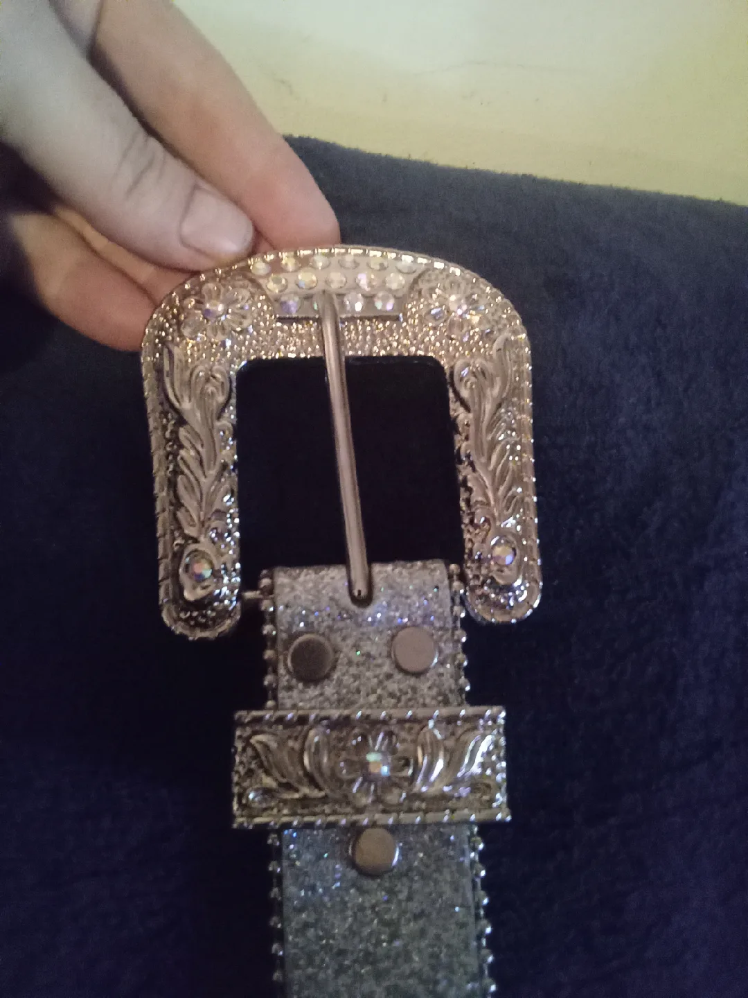 Rhinestone Belt - White/Silver image indicator(3)