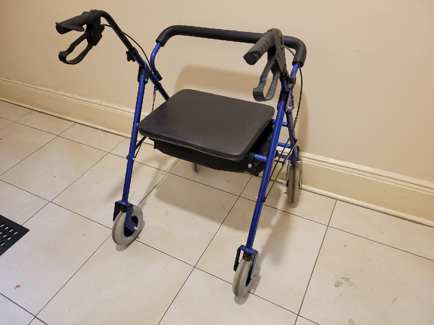 Blue Walker with Seat & Basket