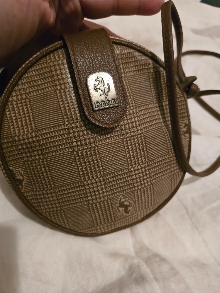 Ferrari Round Plaid Crossbody Bag image indicator(3)