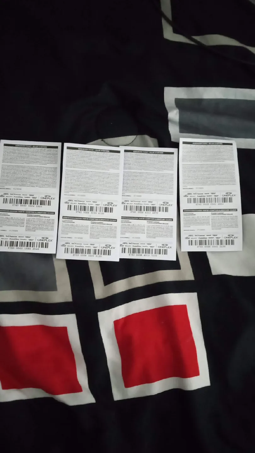 8 movies thickets with popcorn for $10.00 each thumbnail