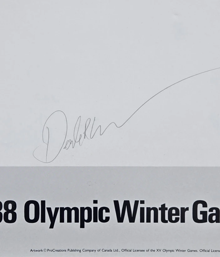 Rare '88 Olympic Bobsled Poster (Signed) - photo 3