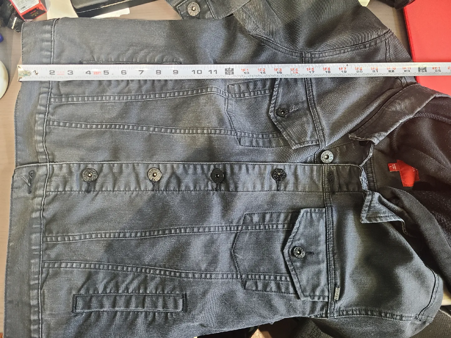 [Large] GUESS Rakim (Black) Denim Jacket w/ Detachable Hood image indicator(10)