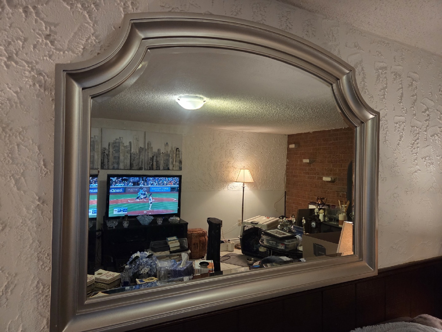 Silver Framed Wall Mirror - photo 3