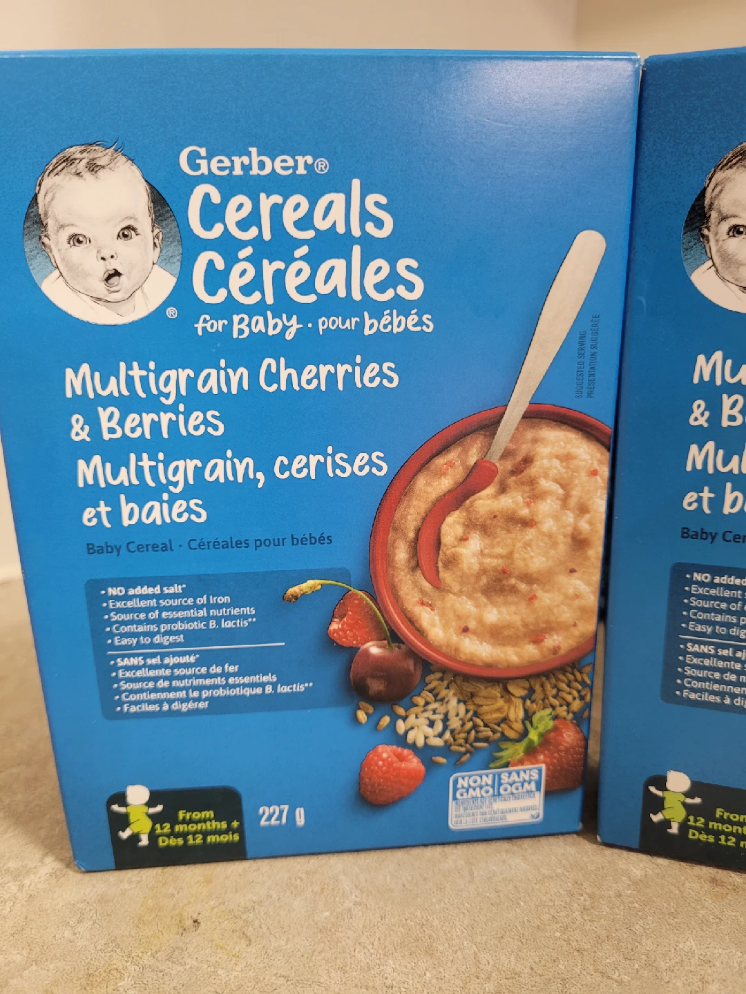 Gerber Multigrain Cherries & Berries Cereal (3 boxes)