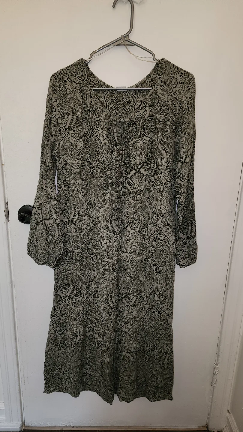 Green Paisley Print Dress thumbnail