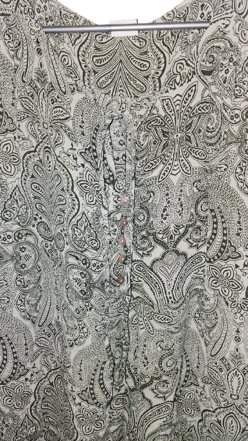 Green Paisley Print Dress image indicator(2)
