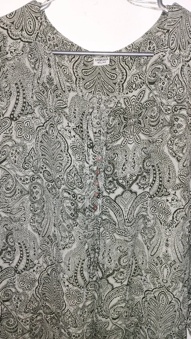Green Paisley Print Dress image indicator(3)