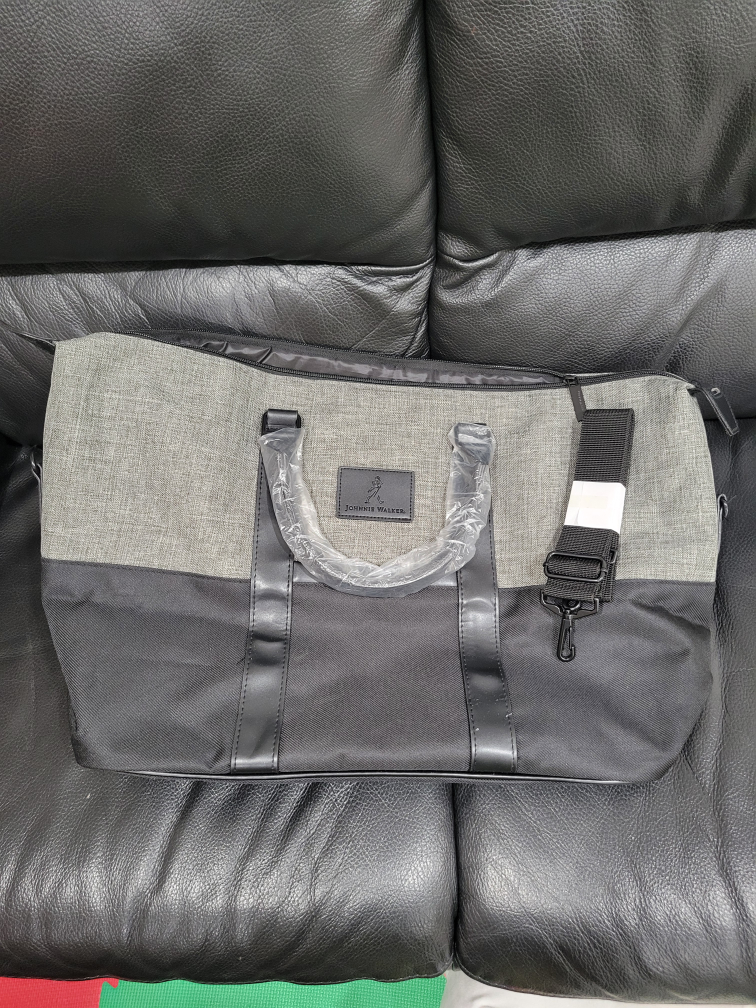 Brand New Johnnie Walker Gray & Black Duffle Bag