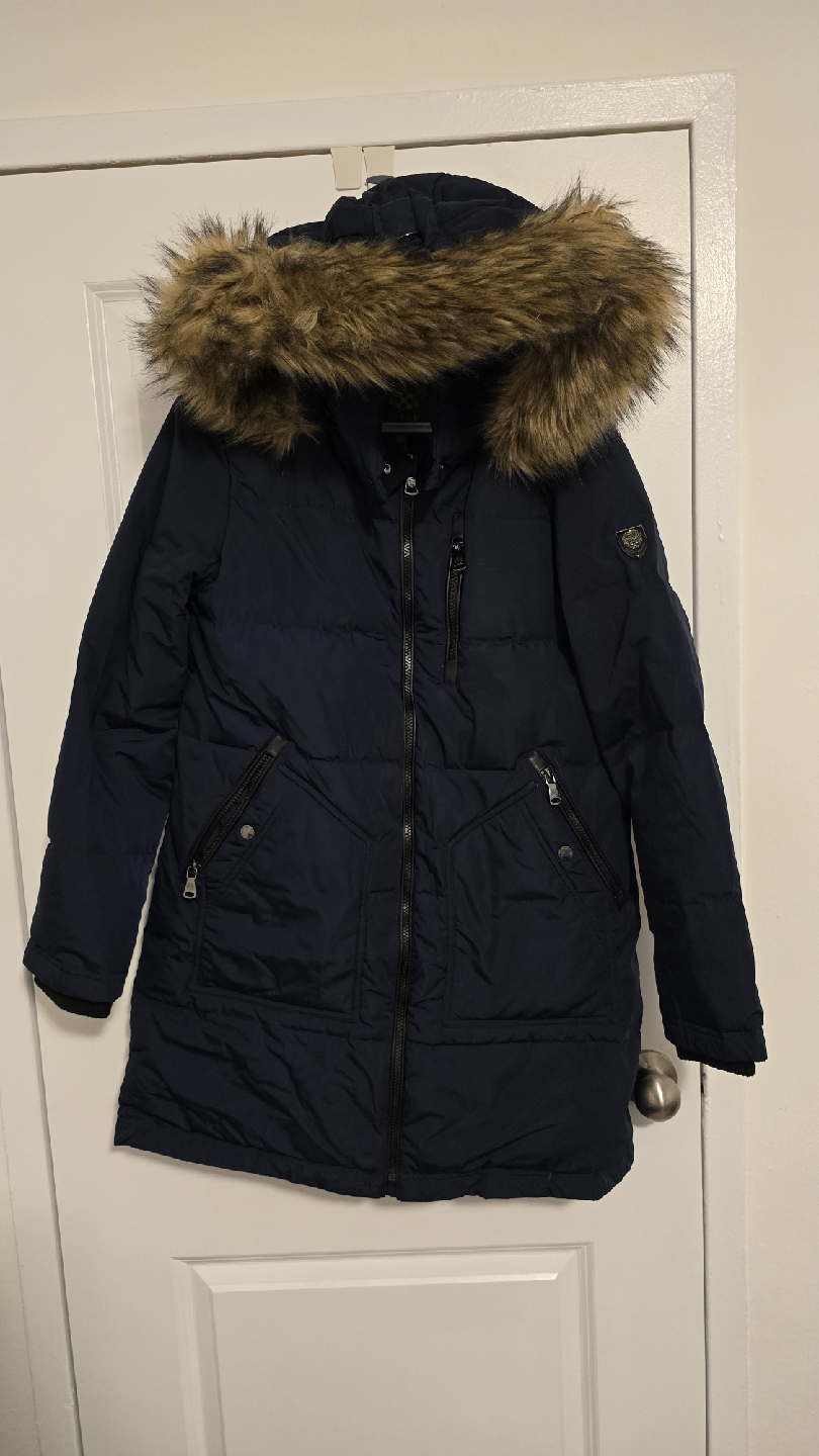 Puff long hooded parka for winter (size M, women's) - photo 2