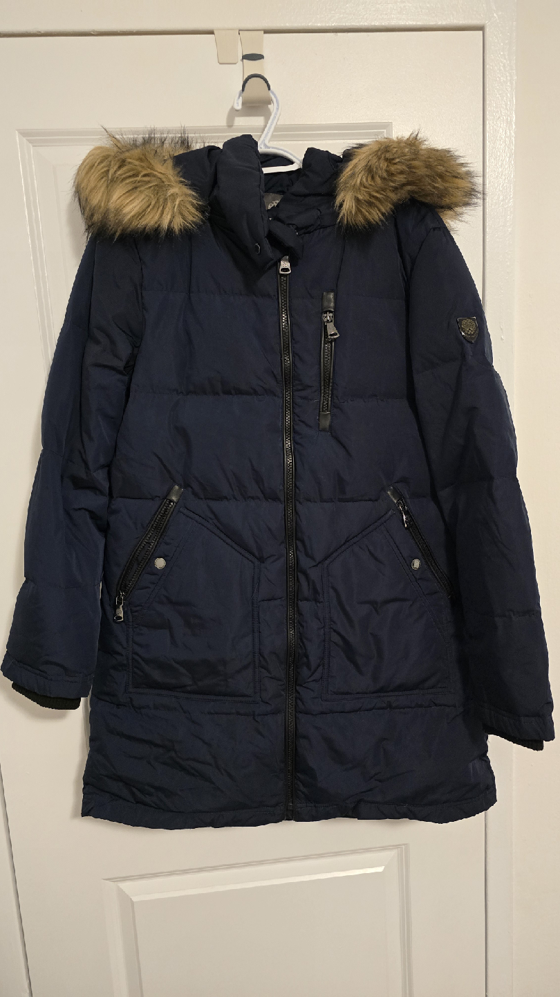 Puff long hooded parka for winter (size M, women's) - photo 3