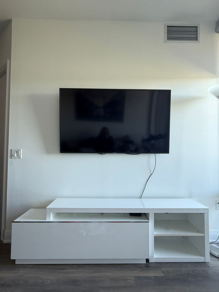 White TV Stand with Storage - photo 3