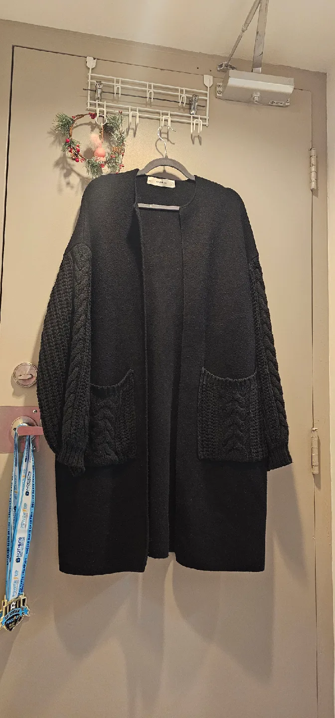Zara Knit Black Cardigan - Size S thumbnail