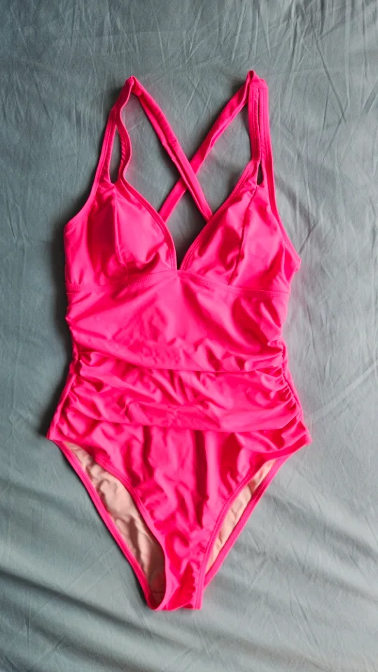 Cupshe hot pink one-piece bikini thumbnail