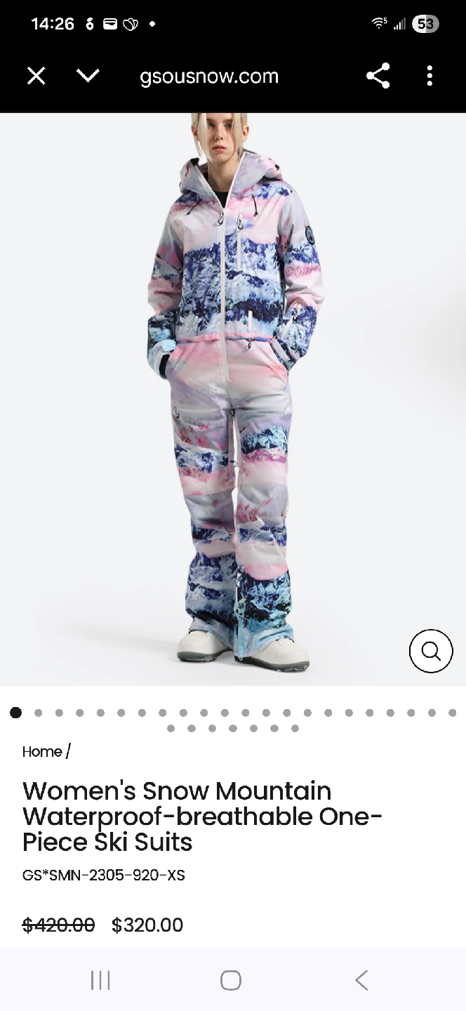 GSOU SNOW Mountain One-Piece Ski Suit - Size XS. - photo 4