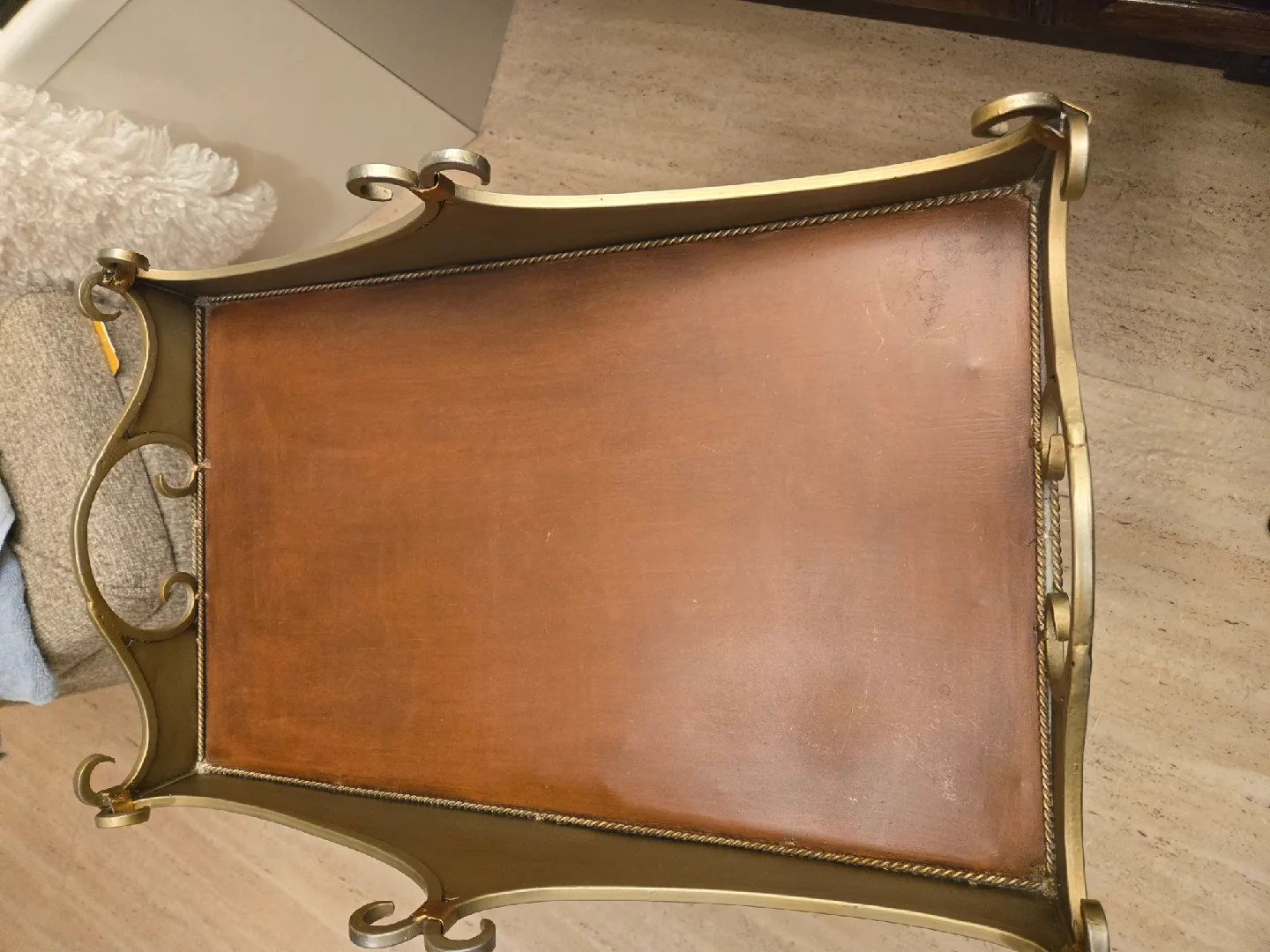 Vintage Style folding table with matching shelf. image indicator(3)