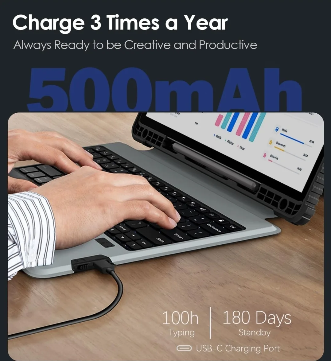 Nillkin Samsung Galaxy Tab S9+/S10+ Keyboard Case image indicator(8)