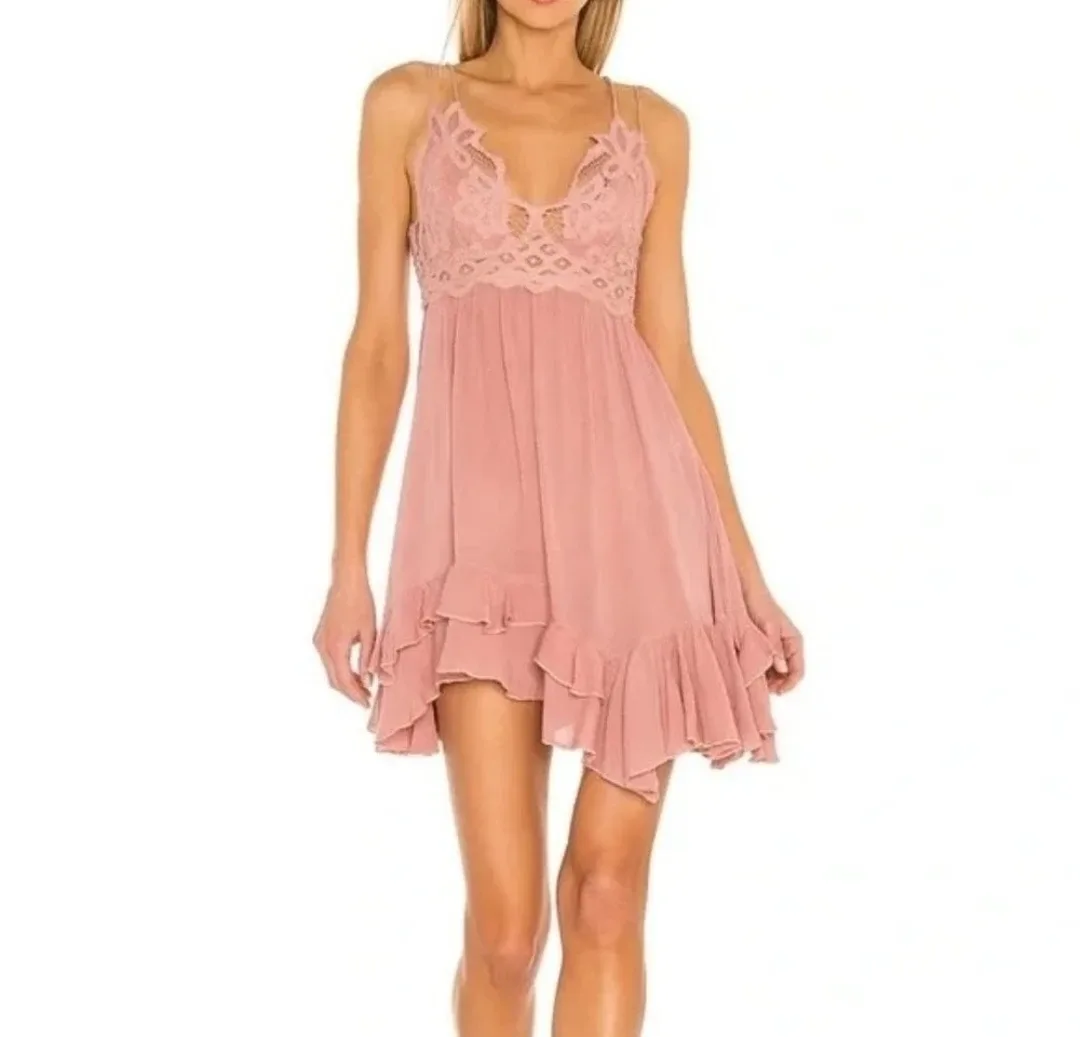 NWT Pink Free People One Adella Slip Sundress Size XS image indicator(5)