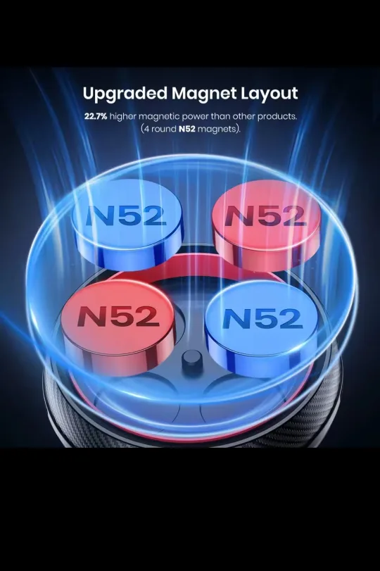 TOPK Magnetic Car Phone Mount - Universal Air Vent image indicator(5)