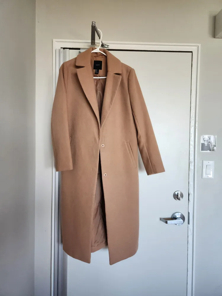 Forever 21 Tan Coat - Size M thumbnail