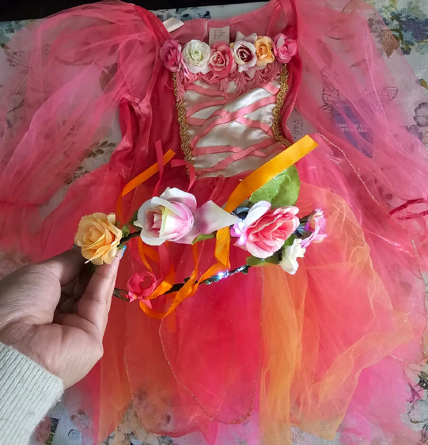 Free Girls' Fairy Dress with Headband image indicator(2)