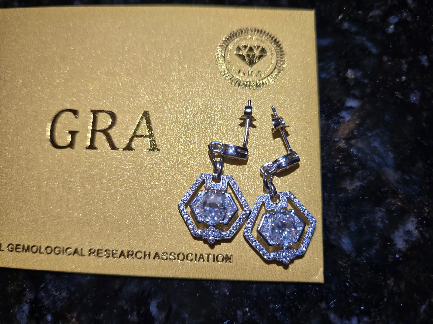 GRA 2.0CT Solid sterling silver Moissanite Diamond Earrings image indicator(2)