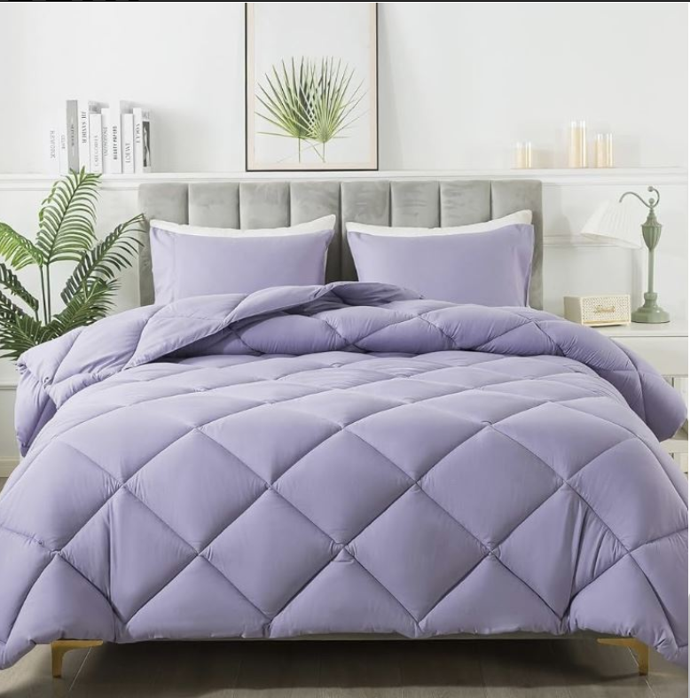 Quilted Comforter Set - Purple/Red - photo 2