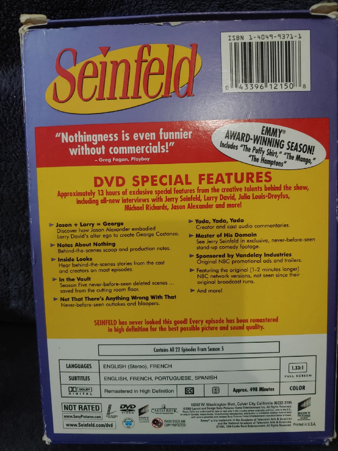 Seinfeld Complete Season 5 DVD Set - photo 3