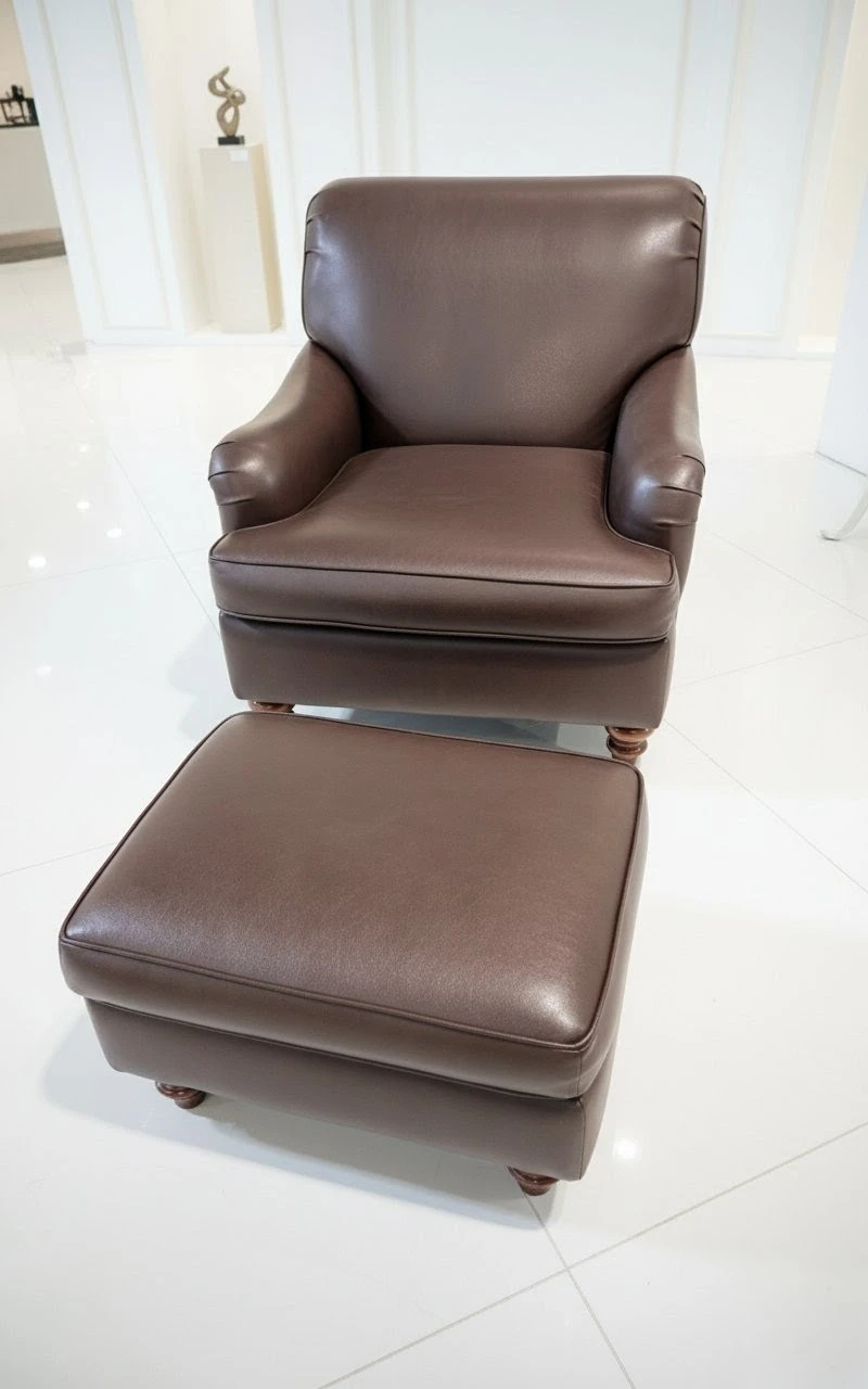 Custom Luxury Chair & Ottoman Set