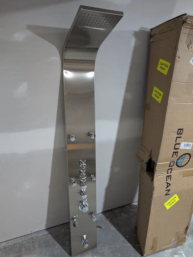 Brand New Brushed Nickel Rainfall Shower Panel For Sale image indicator(2)