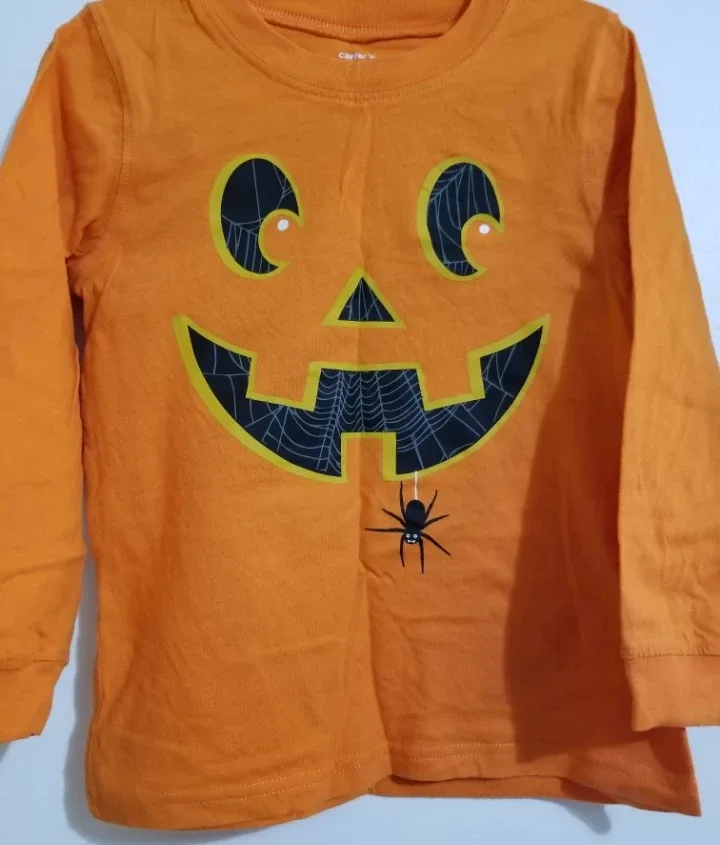 Carter's Halloween Pumpkin Shirt - Size 4T 🧡 image indicator(3)