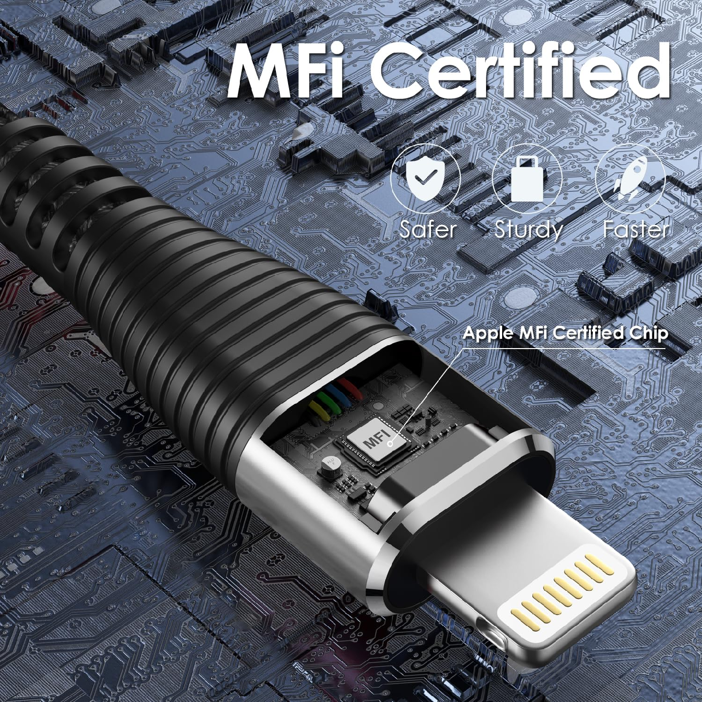Extra Long iPhone Charger Cord 10FT 2Pack - photo 2